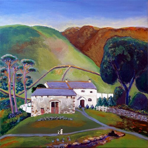 Paysage anglais d'après "Farm at Watendlath " de Dora Carrington von Philippe Abril, Malerei kaufen auf Singulart