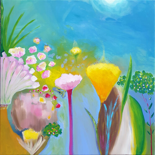Jardin Fernando Botero by Philippe Abril, 회화 for Sale on Singulart