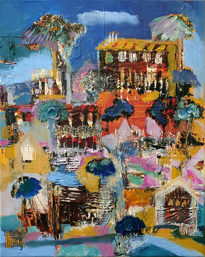 Maison haute di Philippe Abril, Pittura in vendita su Singulart