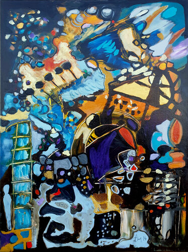 Composition florale pour elle van Philippe Abril, Schilderij te koop op Singulart