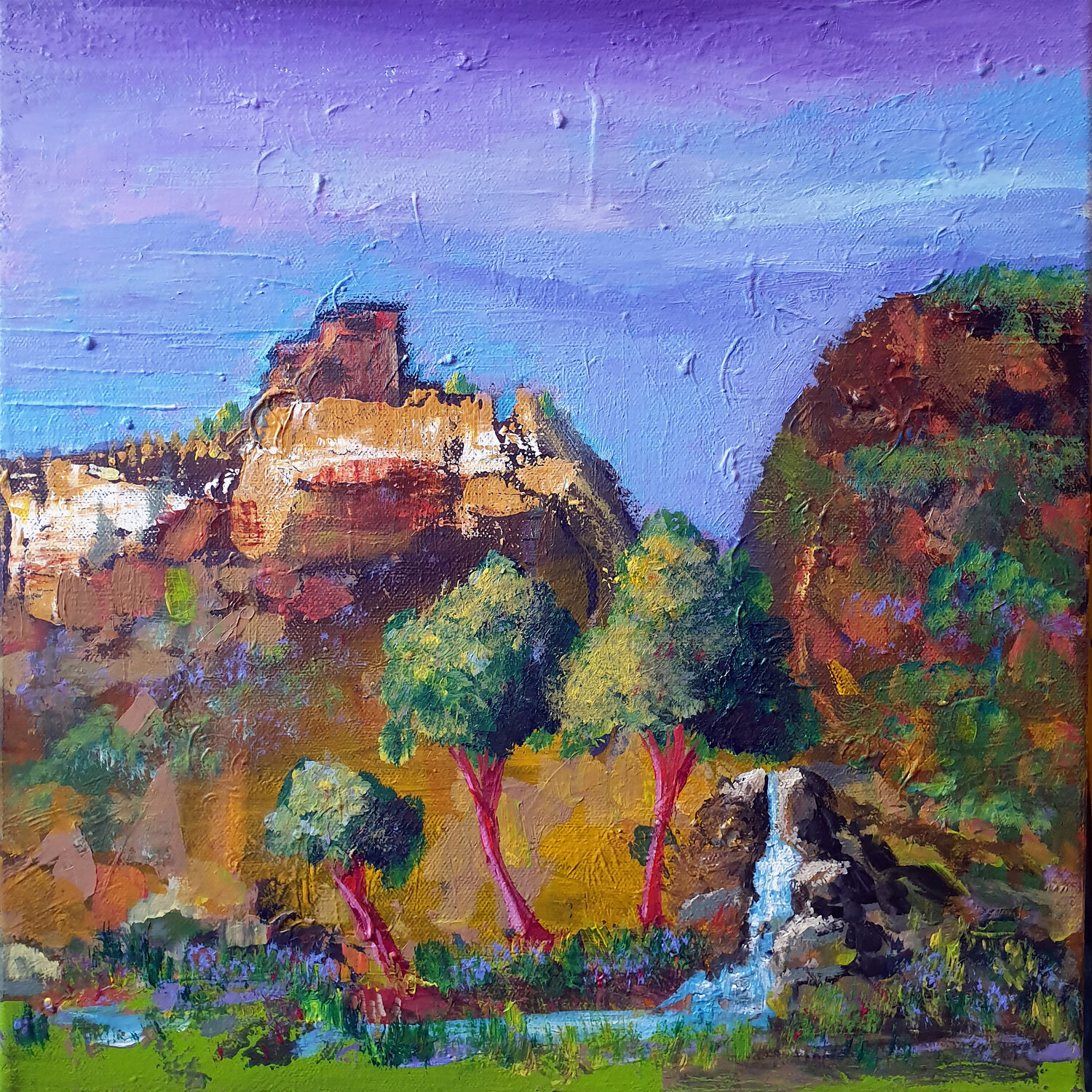 Paysage hors du temps de Philippe Abril (2023) : Peinture Acrylique sur  Toile - Singulart, image size:1500x1500