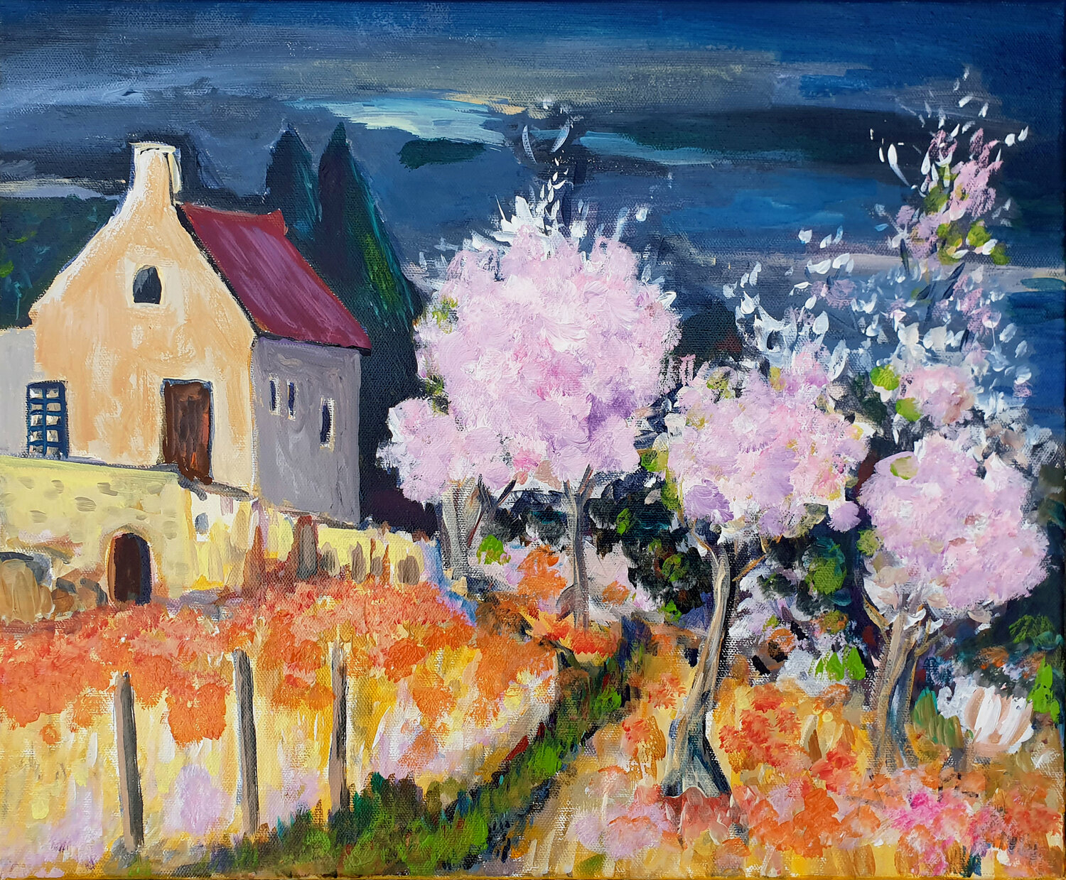 Bourgogne (inspiré d'Henri Vincenot) Philippe Abril Originalgemälde zu verkaufen