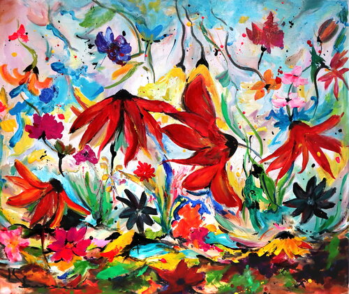 Blooming garden di Kspersee, Pittura in vendita su Singulart