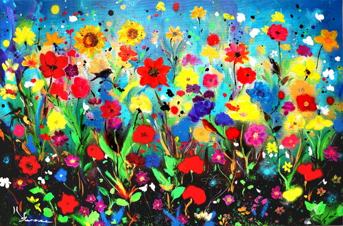 Jardin de printemps sous ciel bleu Kspersee