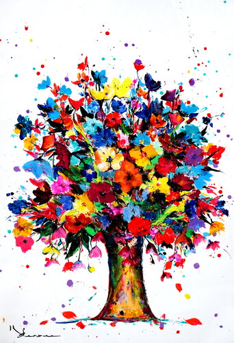 Flowers in a vase di Kspersee, Pittura in vendita su Singulart
