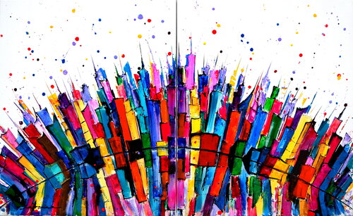 New York - Diptych de Kspersee, Pintura a la venta en Singulart