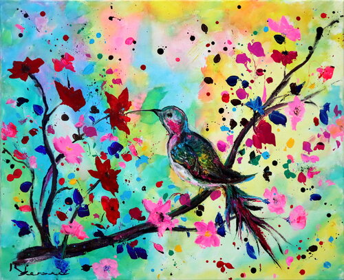 Oiseau dans le jardin von Kspersee, Malerei kaufen auf Singulart