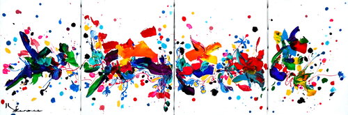 Rempli de joie - Quadruple van Kspersee, Schilderij te koop op Singulart