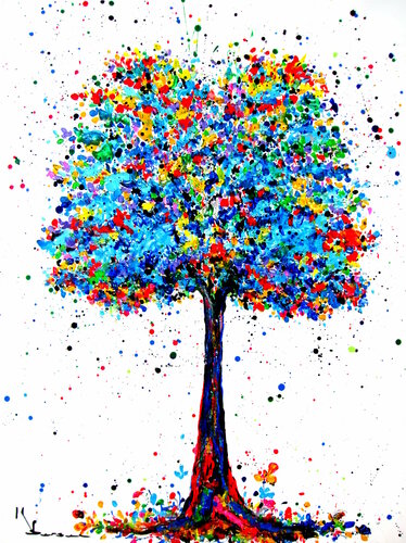 Blue sky tree di Kspersee, Pittura in vendita su Singulart