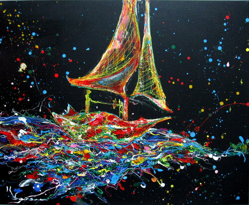 Space travel di Kspersee, Pittura in vendita su Singulart
