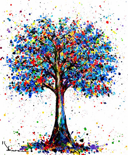 Blue tree di Kspersee, Pittura in vendita su Singulart