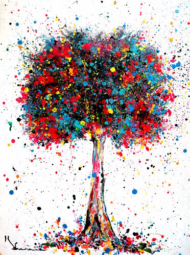 Multicolored tree di Kspersee, Pittura in vendita su Singulart