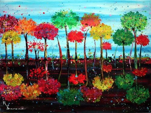 Four seasons trees von Kspersee, Malerei kaufen auf Singulart