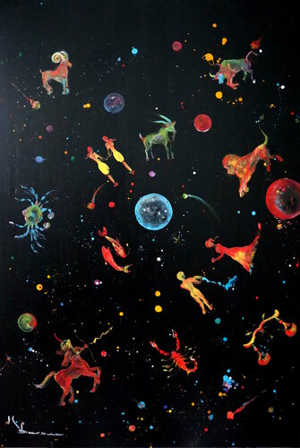 Douze signes du zodiaque di Kspersee, Pittura in vendita su Singulart