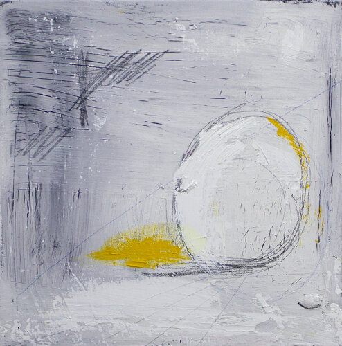 Un œuf: Cracked but Not Broken di Brian Jerome, Pittura in vendita su Singulart