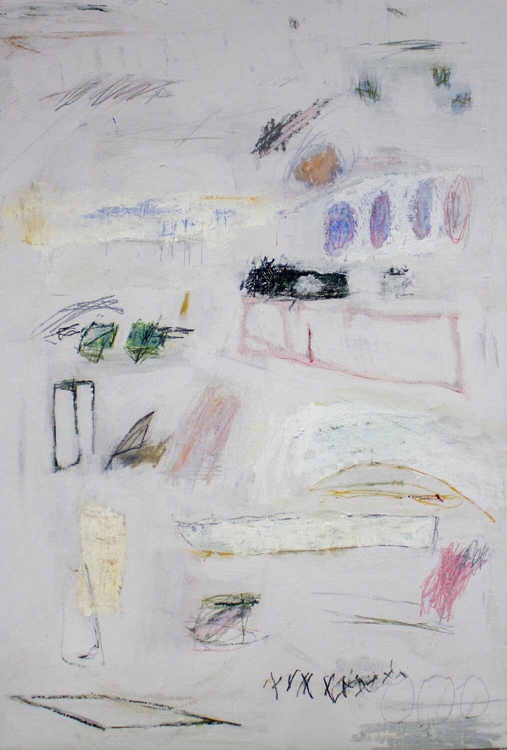 A Blur of Necessary Travels, Events and Return to Form Brian Jerome Originalgemälde zu verkaufen