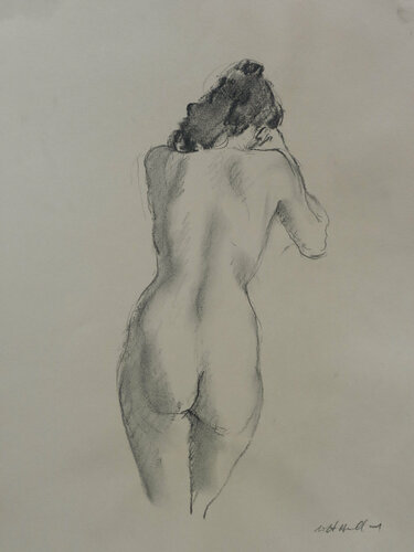 Back study Charcoal van Harry Holland, Tekening te koop op Singulart