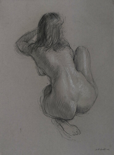 Crouching Model de Harry Holland, Dibujo a la venta en Singulart