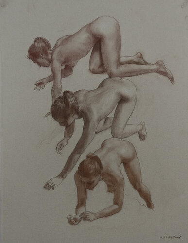 Three nude studies di Harry Holland, Disegno in vendita su Singulart