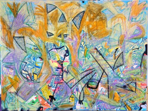 “Pre-Hispanic Abstraction” van Ruben Nieto, Schilderij te koop op Singulart