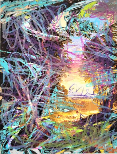 "Master Abstraction" (After Asher Brown Durand). de Ruben Nieto, Pintura a la venta en Singulart