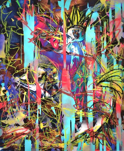 "Master Abstraction" (After Jacques-Louis David). van Ruben Nieto, Schilderij te koop op Singulart