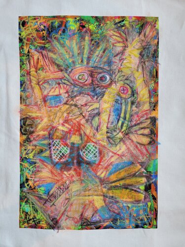"Prehispanic Abstraction" de Ruben Nieto, Pintura a la venta en Singulart