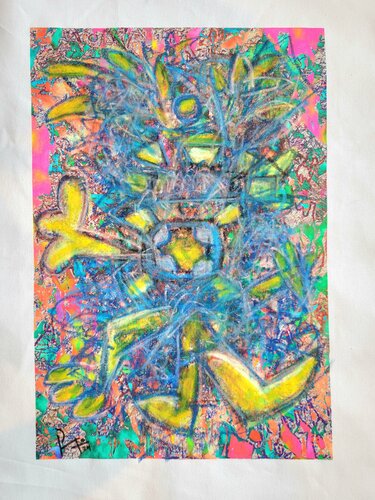 "Prehispanic Abstraction" de Ruben Nieto, Pintura a la venta en Singulart