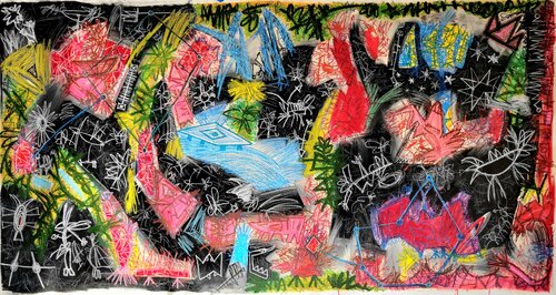 Waterfalls in the Galaxy of the Standing Rabbit by Ruben Nieto, 회화 for Sale on Singulart