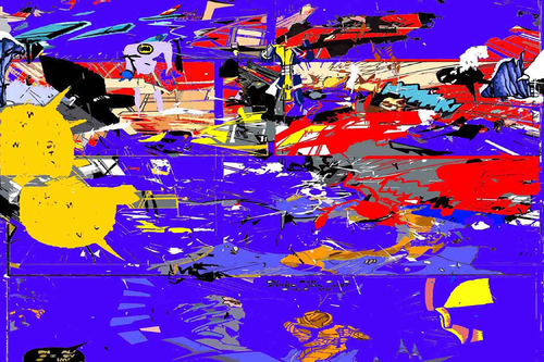 "Better three hours too soon than a minute too late"-Batman van Ruben Nieto, Schilderij te koop op Singulart