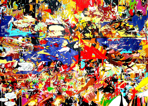 Warhol and Motherwell went into the Matrix van Ruben Nieto, Schilderij te koop op Singulart