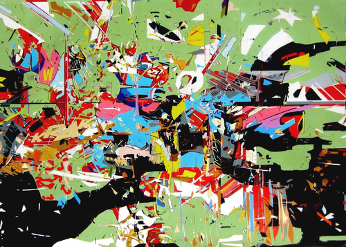Crossing Motherwell's bridge van Ruben Nieto, Schilderij te koop op Singulart