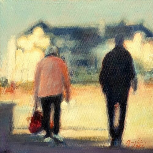 RETOUR MAISON by Maryline Mercier, Painting for Sale on Singulart