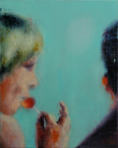 Fruit Défendu by Maryline Mercier, Painting for Sale on Singulart