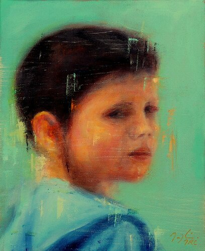 6 Ans - L'Innocence by Maryline Mercier, Painting for Sale on Singulart
