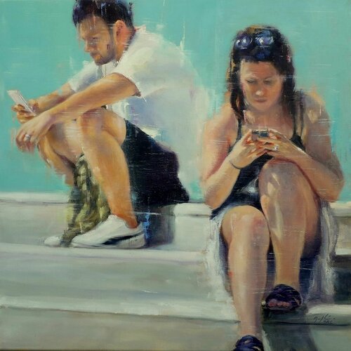 Lune de Miel by Maryline Mercier, Painting for Sale on Singulart