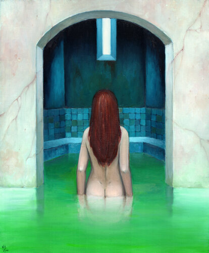 Le Bain II by Michaël Brack, Painting for Sale on Singulart