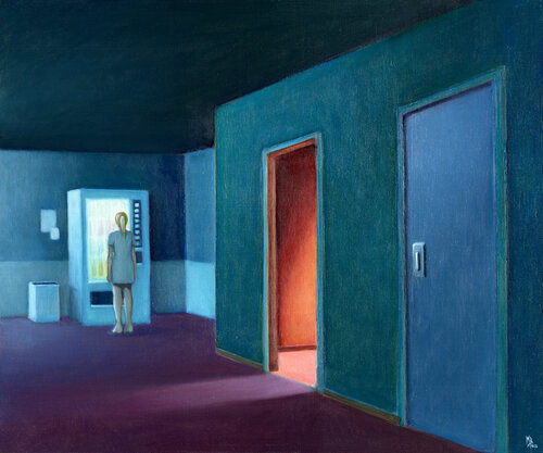 Le distributeur by Michaël Brack, Painting for Sale on Singulart