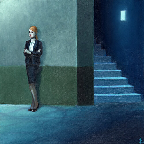 L'attente V by Michaël Brack, Painting for Sale on Singulart