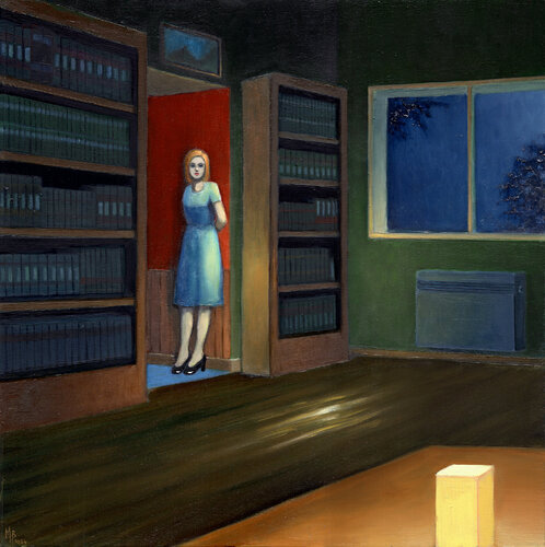 La bibliothèque by Michaël Brack, Painting for Sale on Singulart