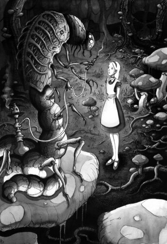 Alice et le ver à soie di Michaël Brack, Disegno in vendita su Singulart