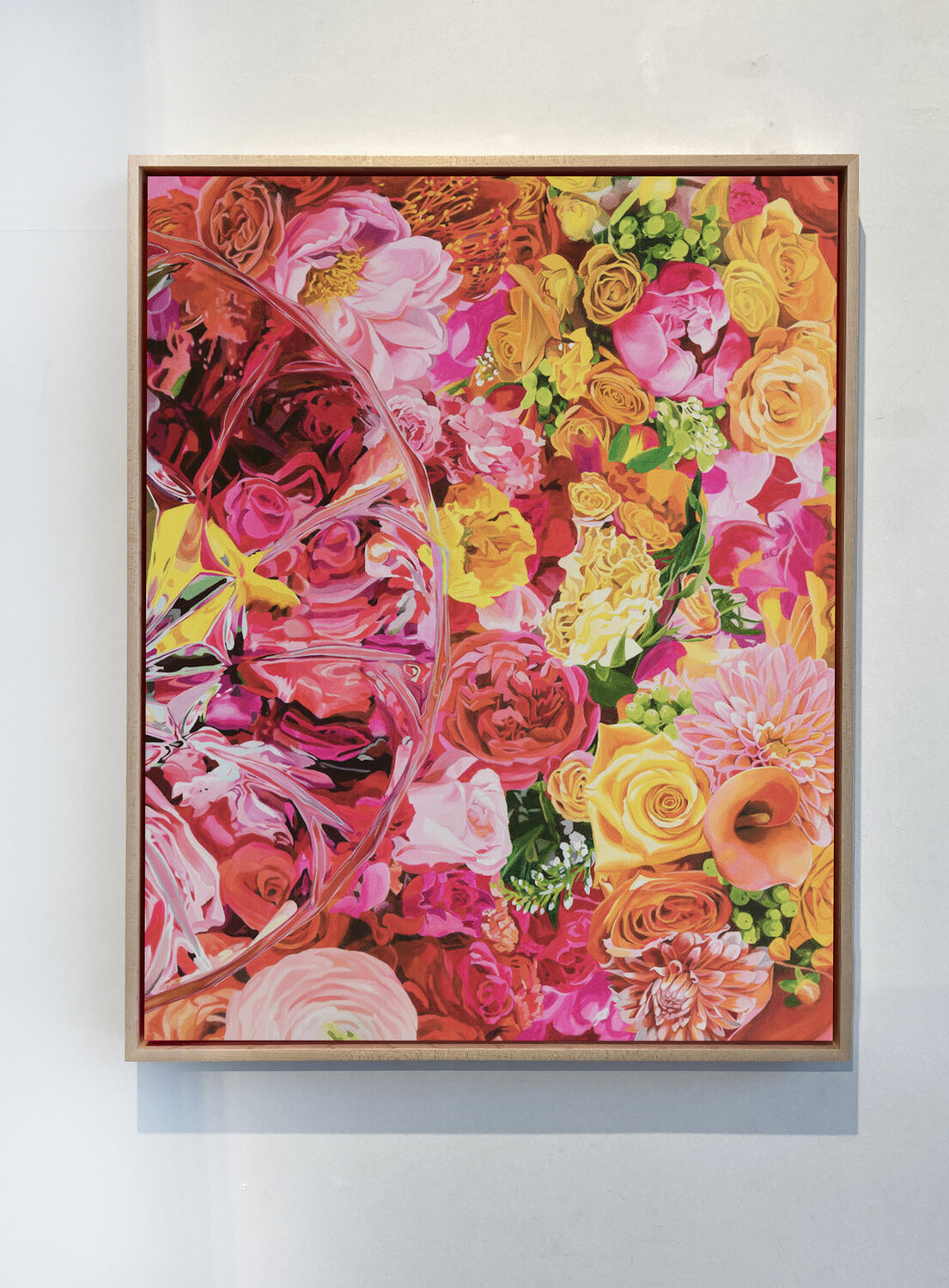 金寅化（キム・インファ）油彩 蓮 絵画 額縁 油絵韓国美術 韓国画家