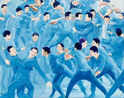 Blue Arena by Su Hyun Kim, 油畫 for Sale on Singulart