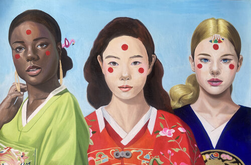 Tree red Stars by Su Hyun Kim, 油畫 for Sale on Singulart