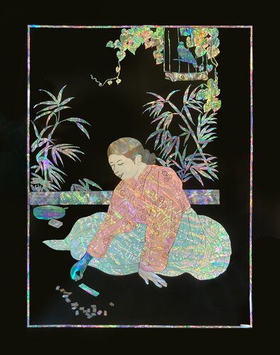 Glass Emotion — The Woman Playing Mahjong di Su Hyun Kim, Altri media in vendita su Singulart