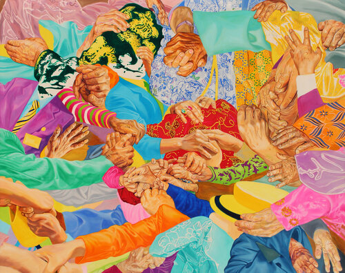 The Happy home encounter by Su Hyun Kim, 油畫 for Sale on Singulart