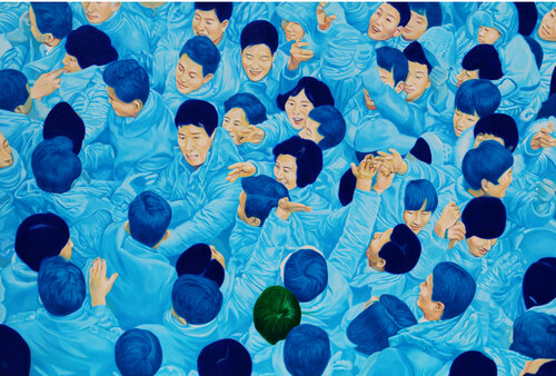 Sea of humanity by Su Hyun Kim, Painting for Sale on Singulart