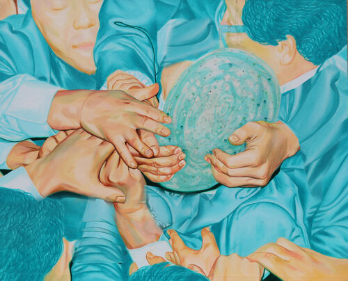 A Palm Assembly by Su Hyun Kim, 油畫 for Sale on Singulart