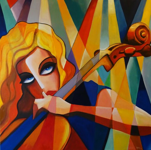 Their music von Angelika Bes, Malerei kaufen auf Singulart
