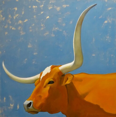 Texas Longhorn van Angelika Bes, Schilderij te koop op Singulart